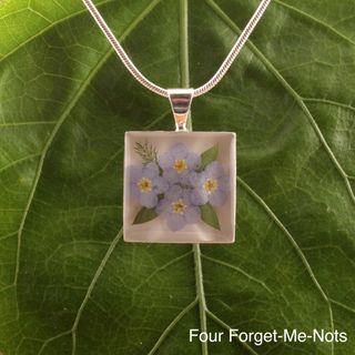 Forget Me Not Square Necklace (Mexico)