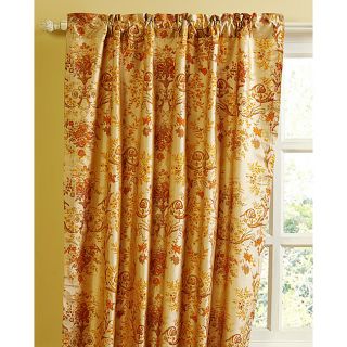 French Print Luxe Dupioni Silk 84 inch Curtain Panel