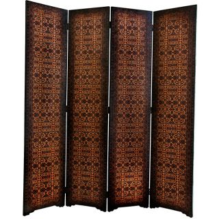 Wood and Faux Leather 6 foot European Room Divider (China)