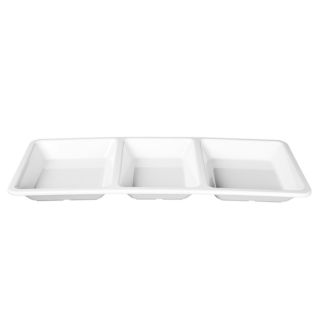 Royal White Collection Rectangular 3 section Compartment Tray Today $