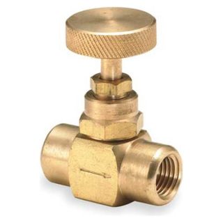 Weksler BBV4 Valve, Needle, 1/4 In, Brass, 600 PSI