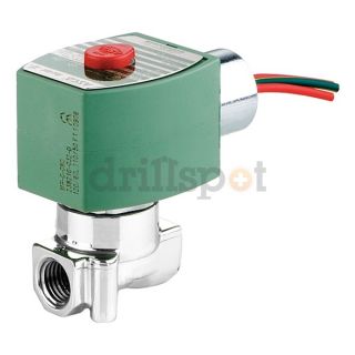 Red Hat 8262H220 Solenoid Valve, 2 Way, NC, SS, 1/4In