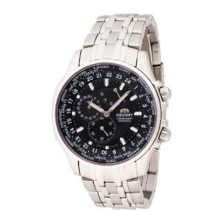 Orient Mens CEY04001B World Time Black Automatic Watch Watches
