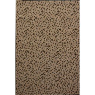 Leopard Skin Camel/ Black Rug (411 x 76)