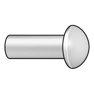 Approved Vendor 30A0605 EA 100 Rivet, Round, 3/16 Dia, 5/16 L, PK 100