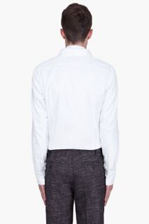 Raf Simons White Slim Fit Speckled Shirt for men