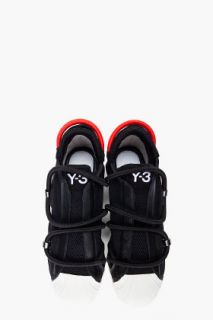Y 3 Black Cord Lace Sneakers for men