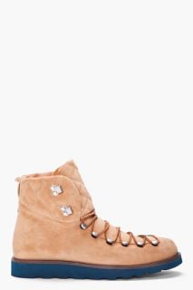 Opening Ceremony Beige Suede Ignacio 1 Hiking Boots for men