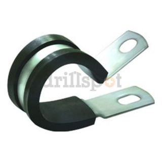 Galvanized Steel .281 Hole Diameter EPDM Cushion Clamp, Pack of 50
