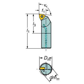 Sandvik Coromant E08R SWLPR 2 R Internal Boring Bar, E08R SWLPR 2 R