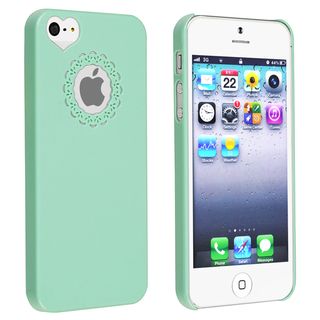 BasAcc Mint Green Sweet Heart Rear Snap on Case for Apple iPhone 5