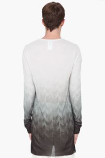 Ann Demeulemeester Long Herringbone Print T shirt for men