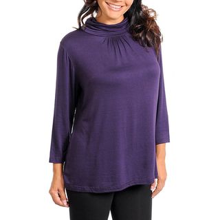 Stanzino Womens Mock Turtleneck Plus Size Sweater