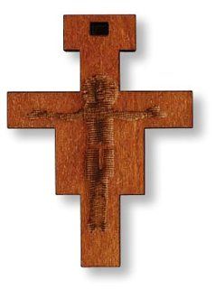 Wooden San Damiano Crucifix Franciscan Cross Jesus Christ