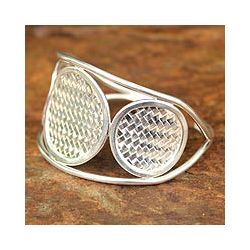 Sterling Silver Rattan Princess Cuff Bracelet (Thailand) Today $114