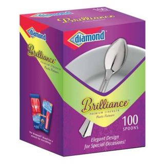 Diamond 41426 00983 Plastic Spoon, Silver, PK 1000