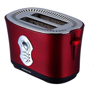 Ovente 2 Slice Metallic Red Toaster