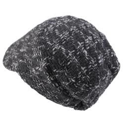 Journee Collection Womens Tweed Button Accent Newsboy Cap