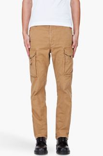 White Mountaineering Beige Sulphur Dyed Cargo Pants for men