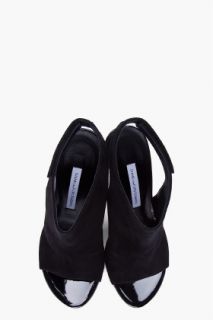 Diane Von Furstenberg Black Suede Elsa Heels for women