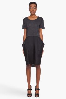 MM6 Maison Martin Margiela Charcoal Pocket Dress for women