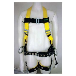 Miller By Honeywell 8322/LYK Full Body Harness, L, 400 lb., Yellow