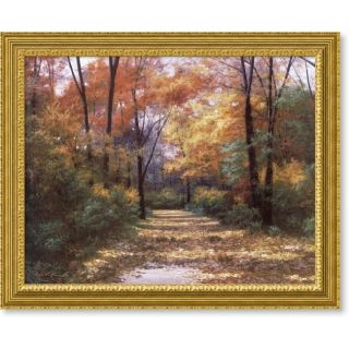 Diane Romanello Autumn Road Framed Canvas Art
