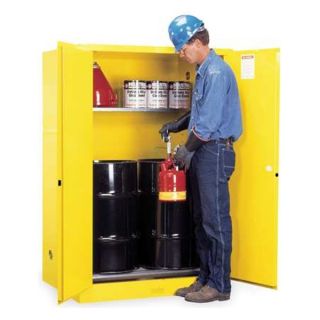 Justrite 899060 Flammable Cabinet, Vertical, 2X30 Gal., YLW