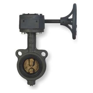 Milwaukee Valve MW322B 6 Butterfly Valve, Wafer, 6 In, Gear Handle