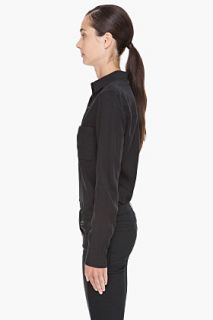 T By Alexander Wang Washed Black Chambray Shirt for women