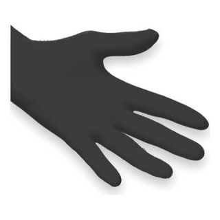 High Five N644 Disposable Gloves, Nitrile, XL, Black, PK100