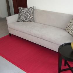Red Bamboo Rug with Red Border (5 x 8)