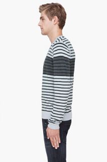Rag & Bone Grey Striped Patagonia Sweater for men