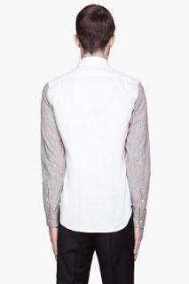 Wings + Horns White And Heather Grey Colorblocked Shirt for men