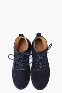 A.P.C. Navy Semelle Crepe Boots for men