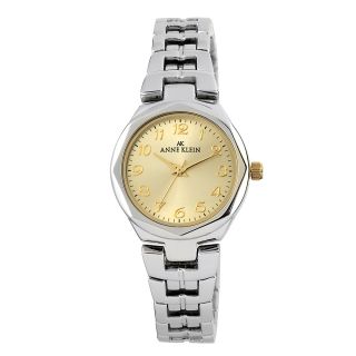 Anne Klein Round Dial Two tone Metal Bracelet Watch with Champagne