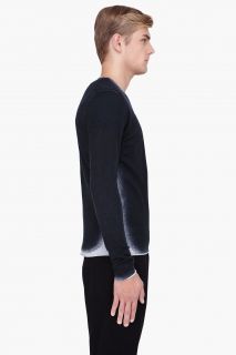 Comme Des Garçons Shirt Black Printed Wool Knit Sweater for men
