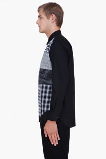 Comme Des Garçons Shirt Black Checkered Front Shirt for men