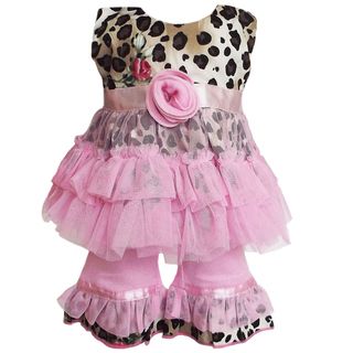 AnnLoren 2 Piece Leopard Rose and Tulle American Girl Doll Outfit