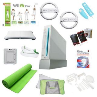 Nintendo Wii Mega Holiday Bundle Wii Fit Plus, Yoga Mat, and Much More