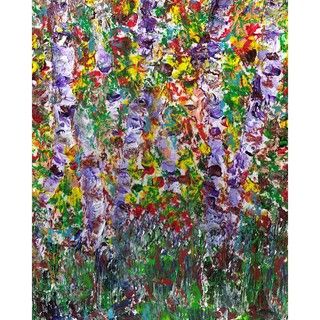 Ankan Purple Trees Gallery wrapped Canvas Art