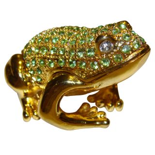Objet dart Jumpin Jive Jeweled Frog Trinket Box Today $28.99
