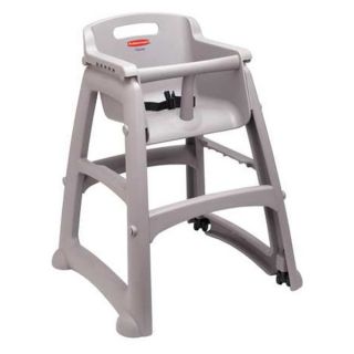 Rubbermaid FG780508PLAT Youth High Chair, Platinum, Include Wheels