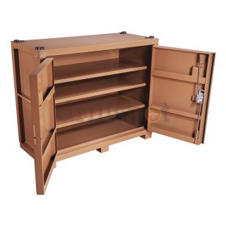 Knaack 1020 Jobsite Cabinet, 2 Door, 66 x30x54 1/2, Tan